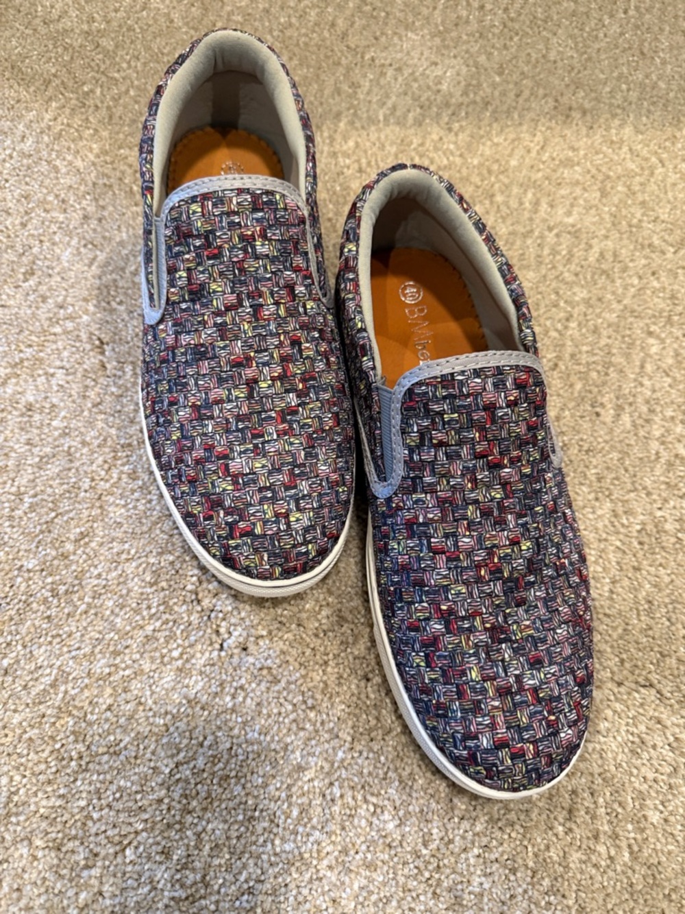 Bernie Mev Woven Slip-On Sneakers in Multicolor